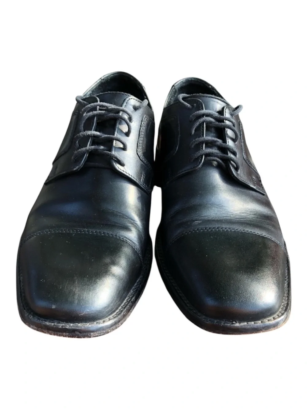 Johnston & Murphy Black Leather Cap Toe Oxford Dress Shoes Men's Size 9.5